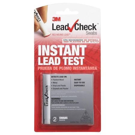 3M LeadCheck Instant Lead Test Swabs, Disposable, PK 2 LC-2S24C